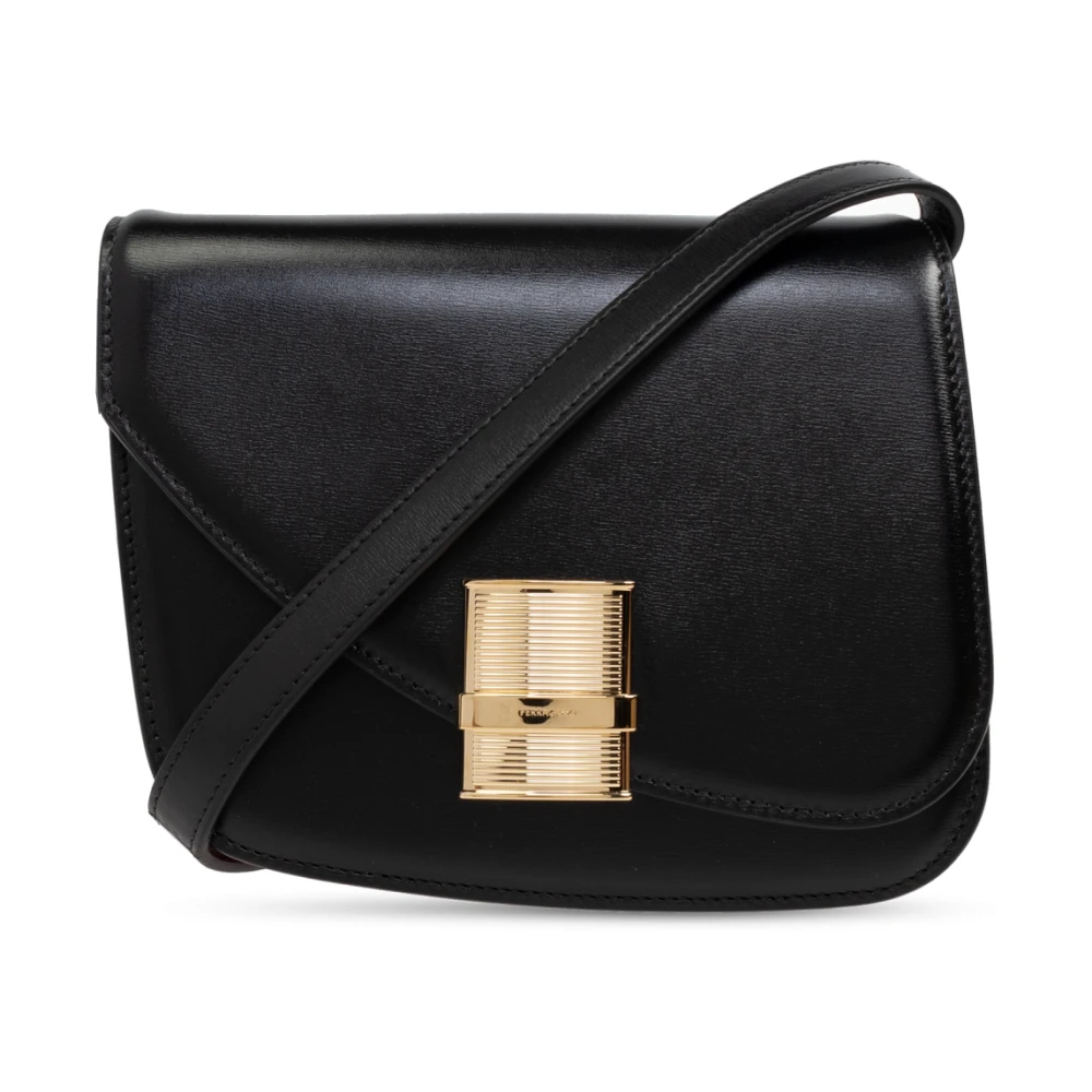 Salvatore Ferragamo Schoudertas Black Dames