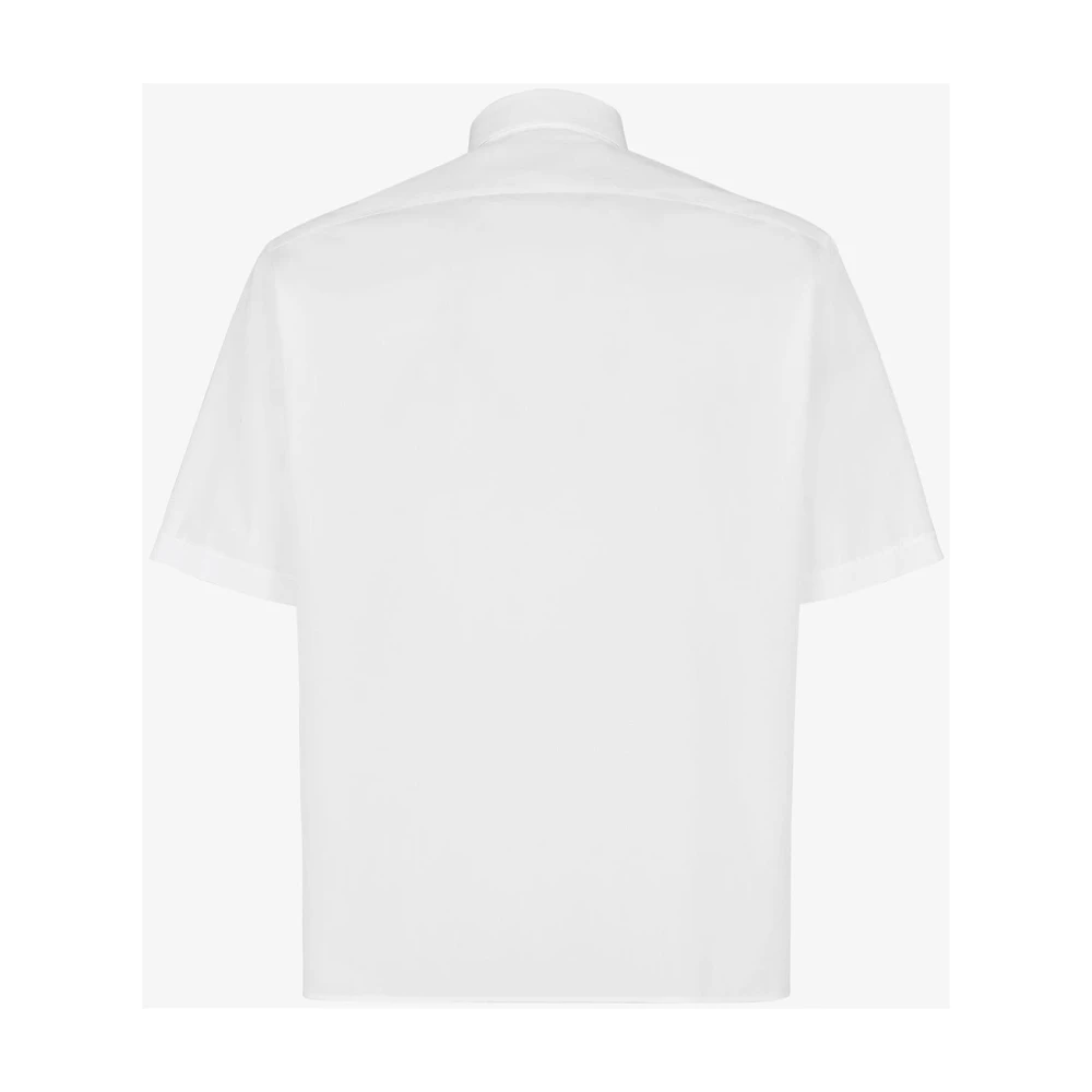 Fendi Witte Katoenen Poplin Shirt met Ritszak White Heren