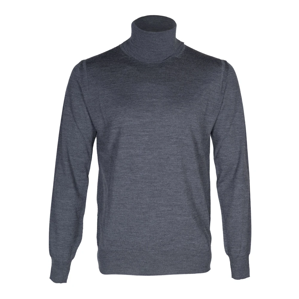 Paolo Pecora Men's Gray Wool Turtleneck Sweater