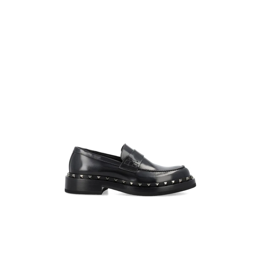 Valentino Garavani Men's Black Calfskin Slip-On Loafers