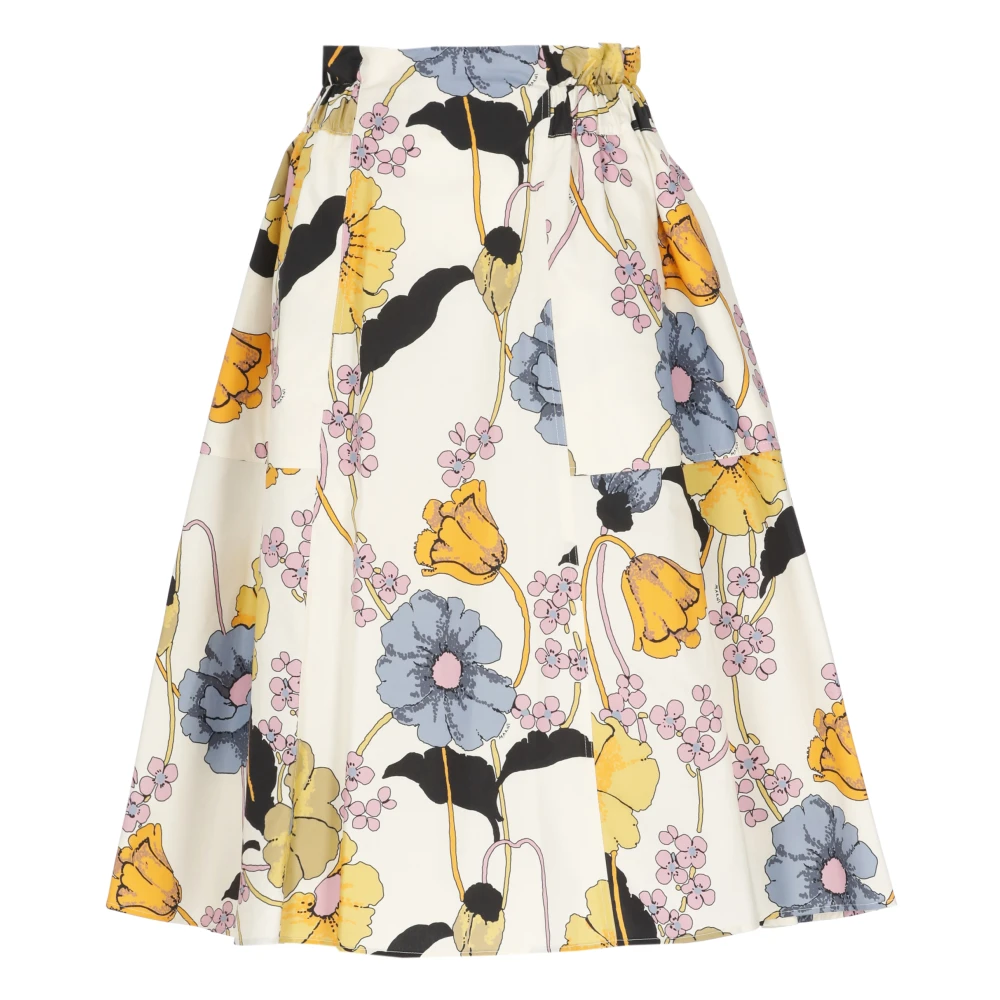 Marni Multicolor Melodia Poplin Midi Skirt