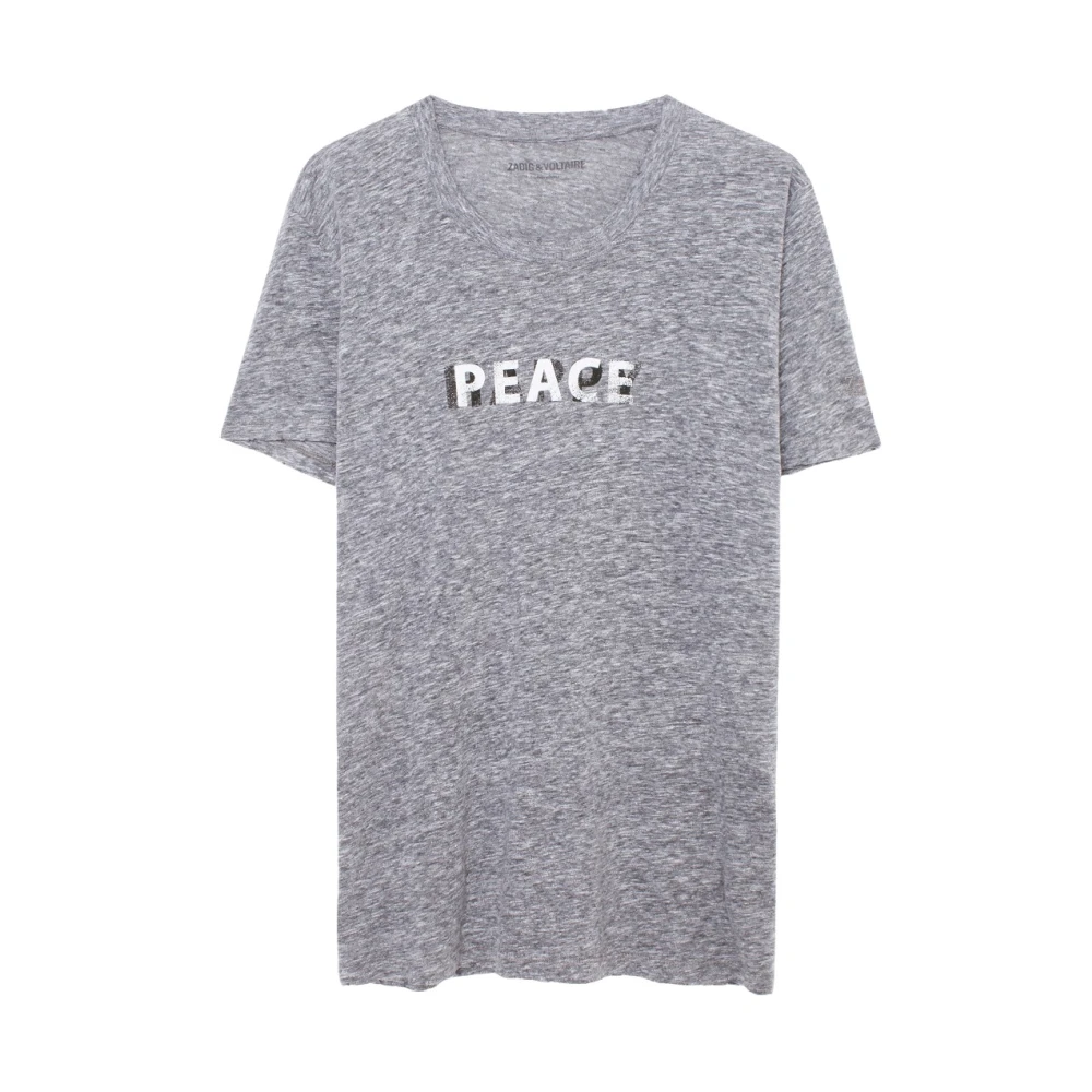 Zadig & Voltaire Stijlvol Grijs Overdyed T-Shirt Gray Heren