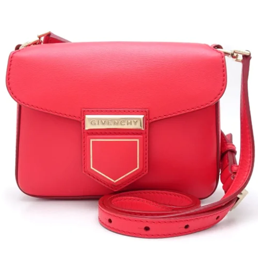 Givenchy Pre-owned Leather crossbody-bags Red Dames