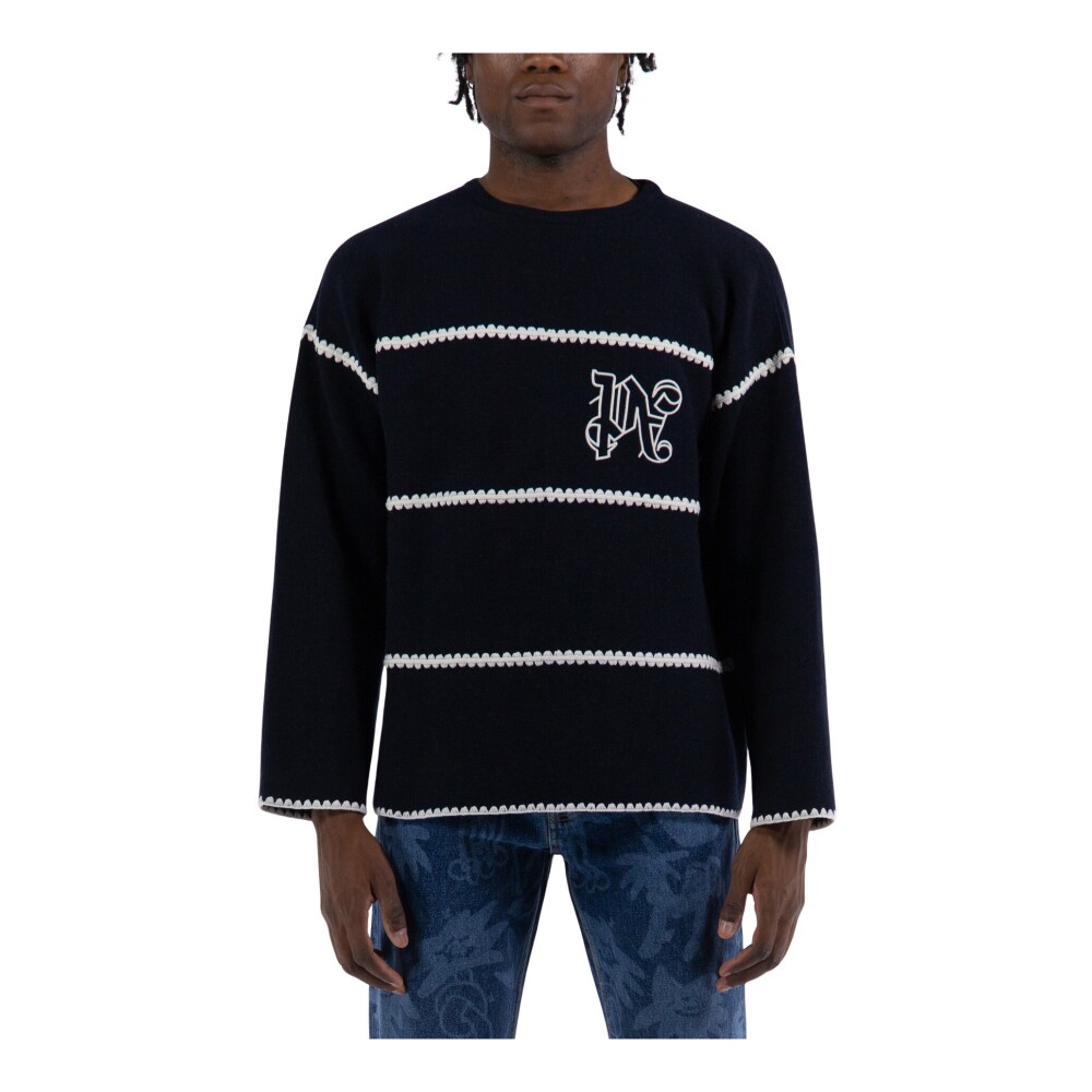 【関税&送料込】Palm Angels Burning Monogram Print Sweatshir Palm Angels Hoodie Back Burning Monogram Hoody in Black