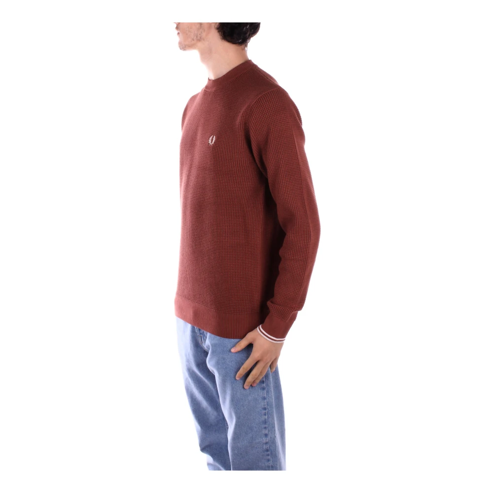 Fred Perry Logo Front Sweaters Brown Heren