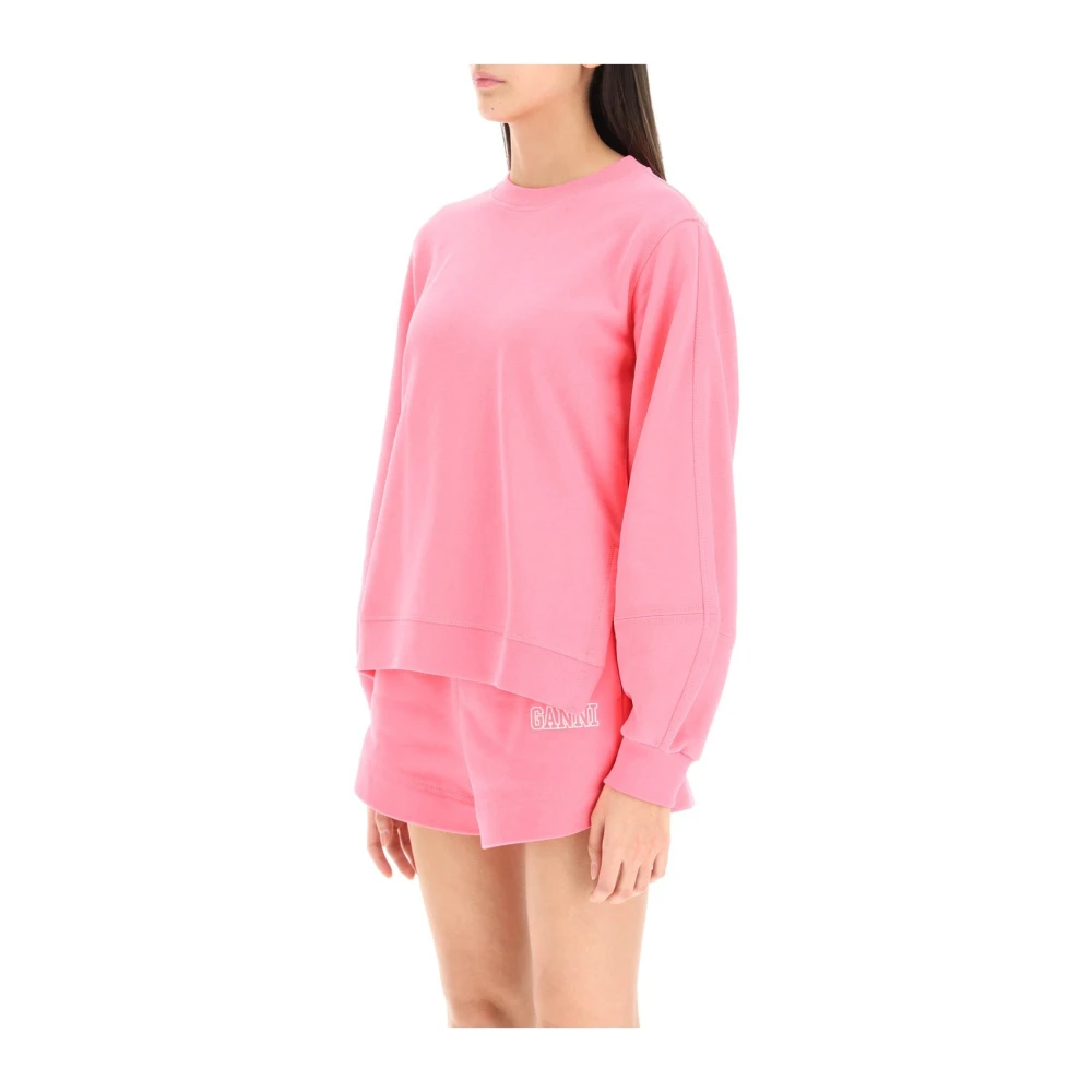 Ganni Hoodie Sweatshirt Pink Dames