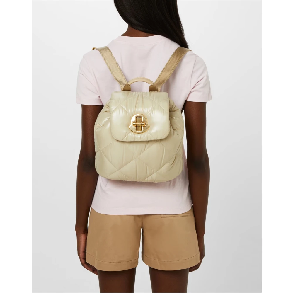 Moncler Opvouwbare Toplogo Rugzak Room Beige Dames