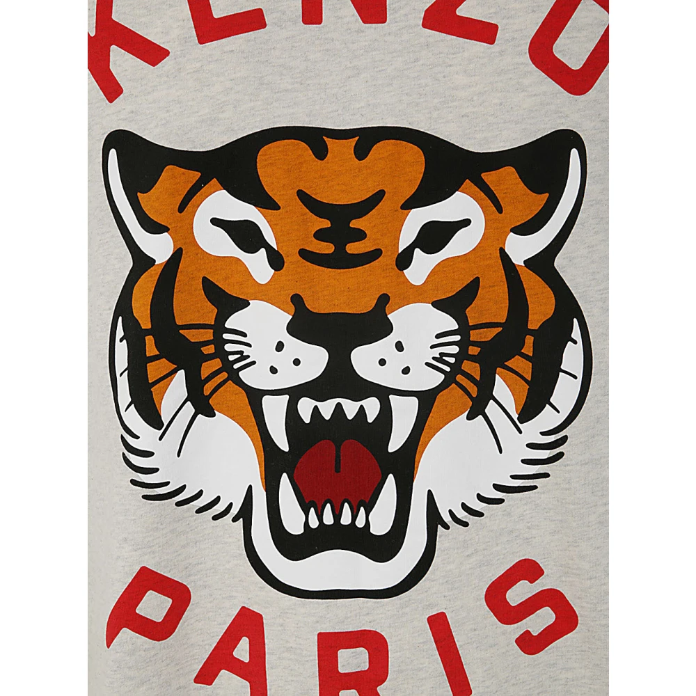 Kenzo Lucky Tiger Oversize T-Shirt Gray Heren