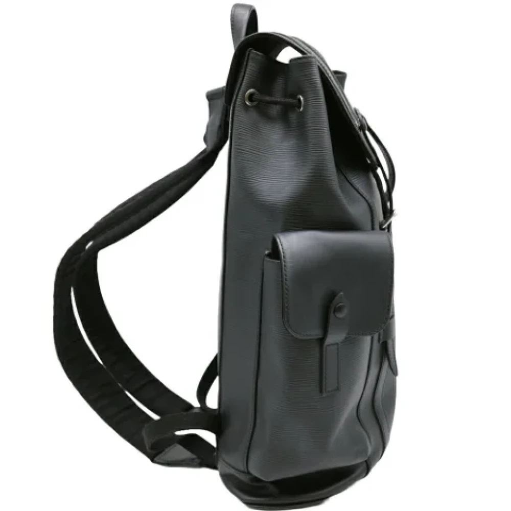 Louis Vuitton Vintage Pre-owned Leather backpacks Black Dames