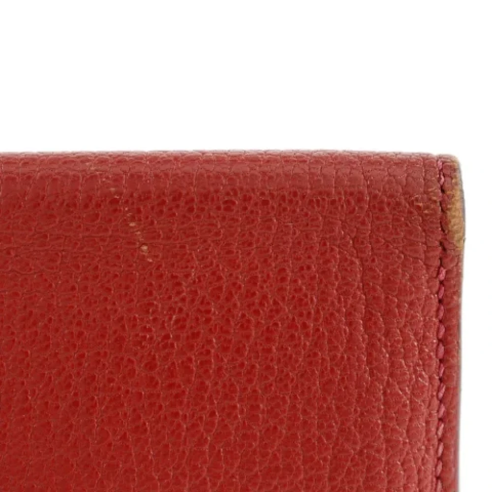Hermès Vintage Pre-owned Fabric wallets Red Dames