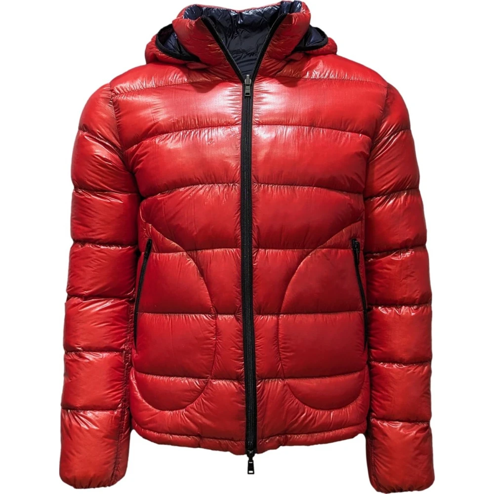 Herno Reversibele Lichtgewicht Jas met Afneembare Capuchon Red Heren