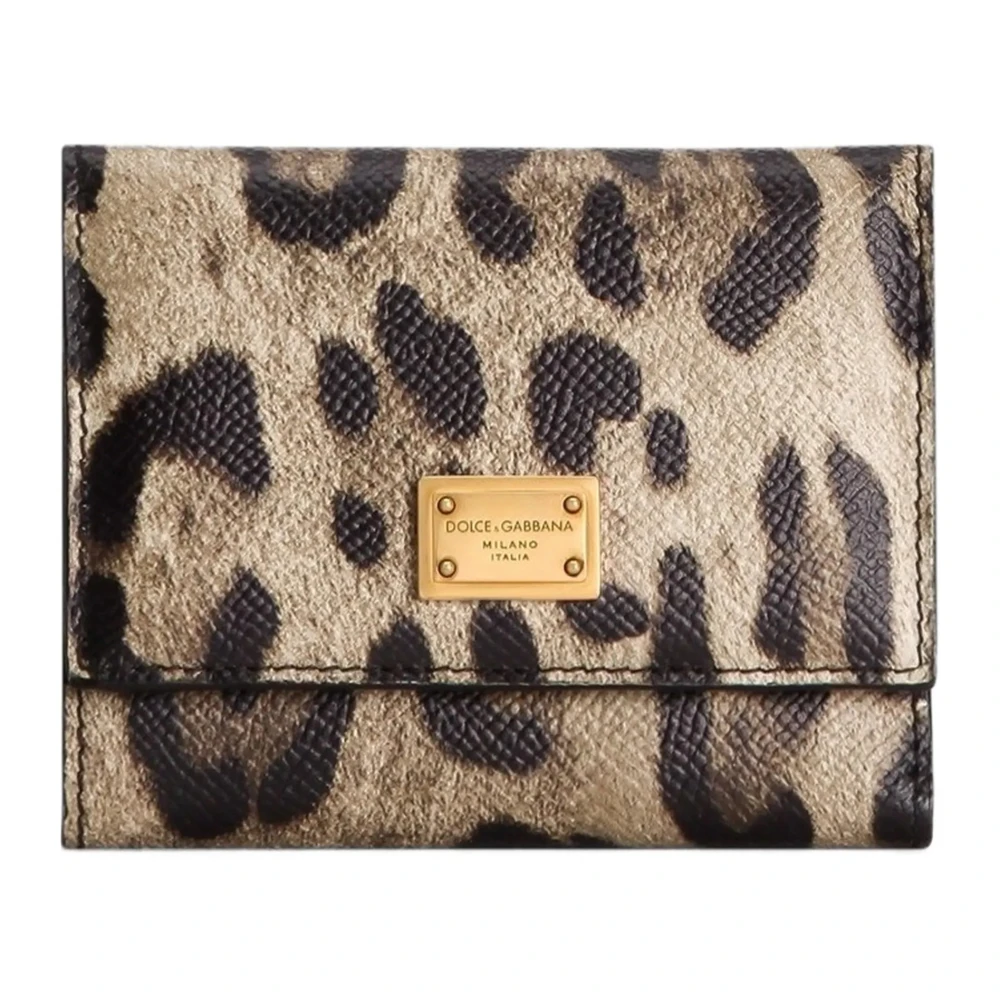 Dolce & Gabbana Leopard-Print Dauphine Wallet - Female - Wallets & Cardholders - Brown - One Size - Accessories