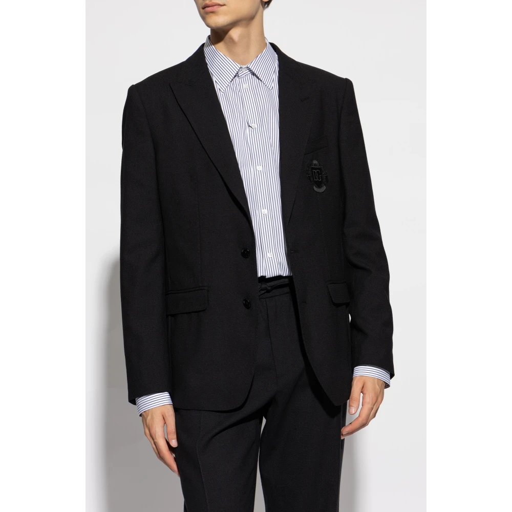 Dolce & Gabbana Wollen jas Black Heren