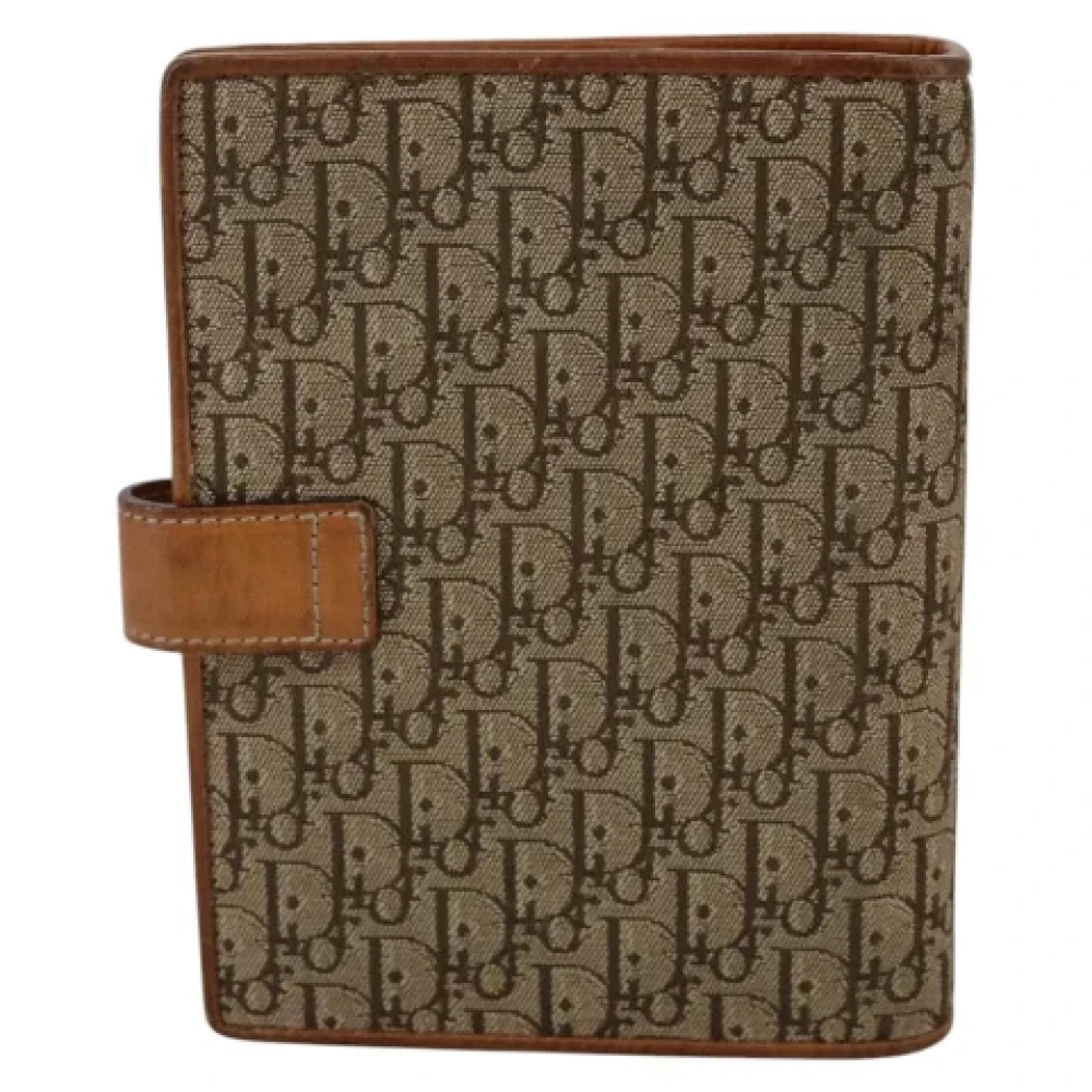 Dior Vintage Pre-owned Canvas wallets Beige Dames