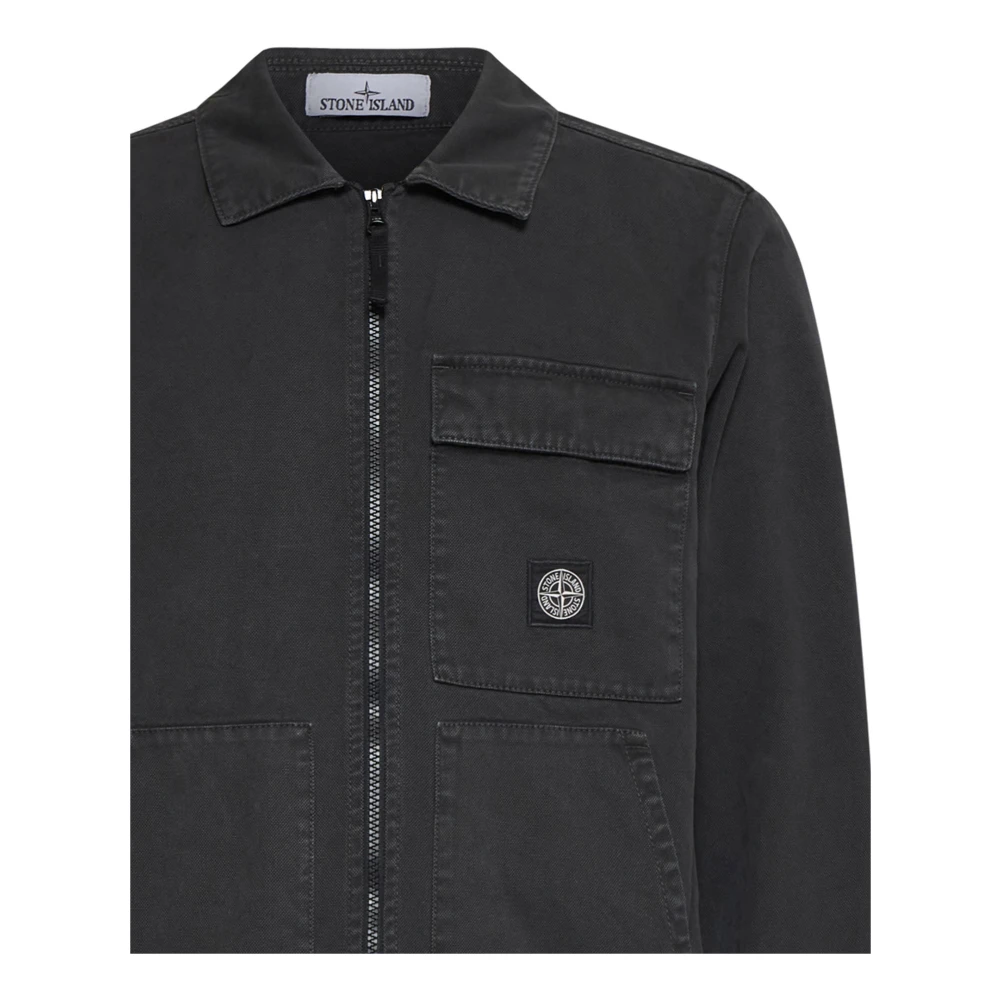 Stone Island Grijze Casual Overhemden Gray Heren
