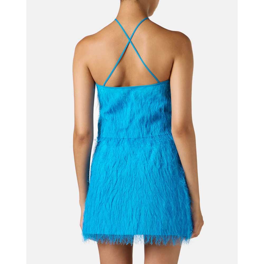 Iceberg Kobalt regular fit fluff viscose top Blue Dames