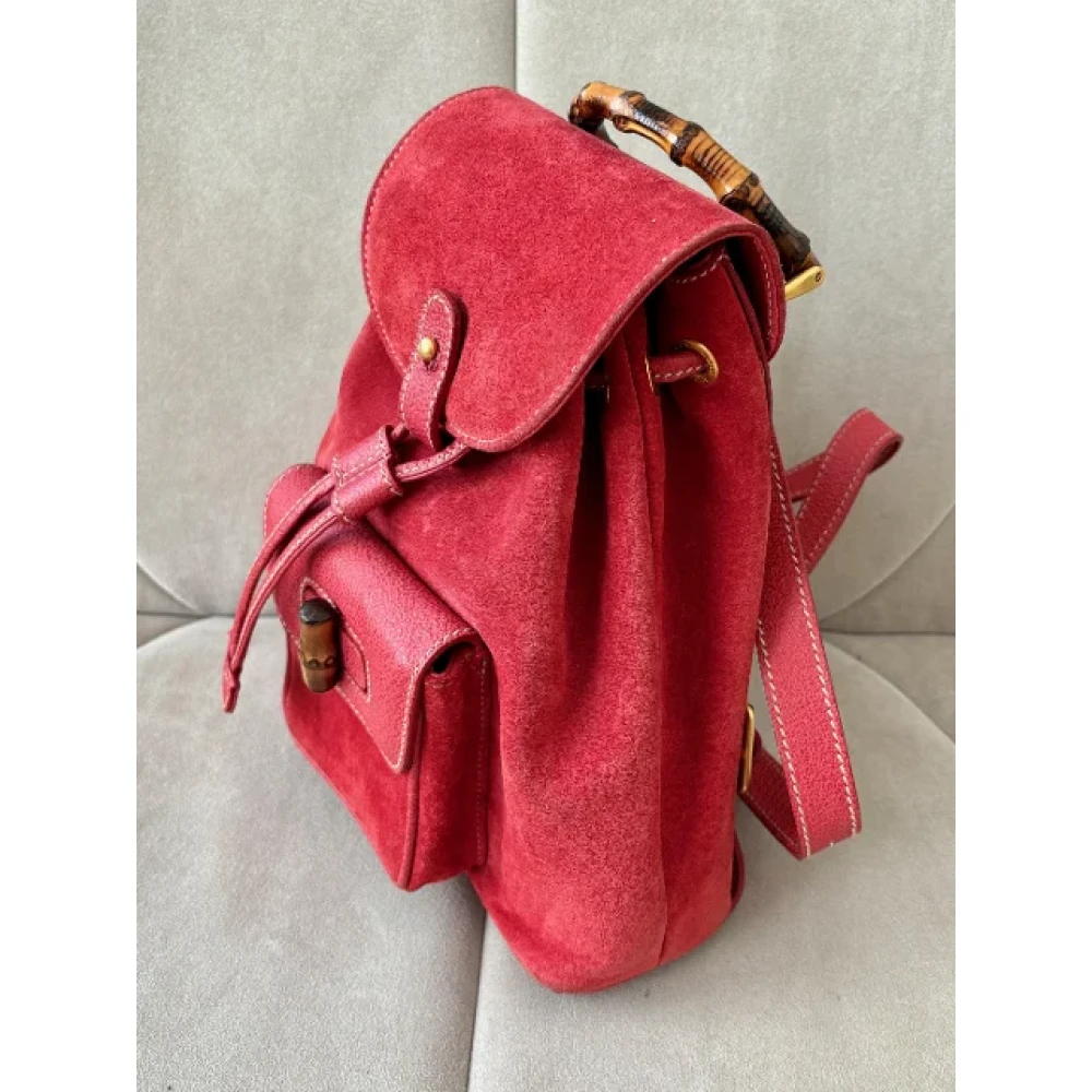 Gucci Vintage Pre-owned Leather gucci-bags Red Dames