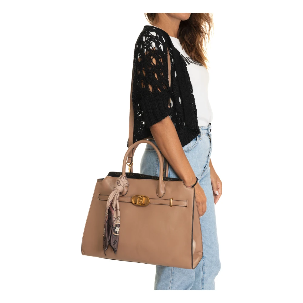 Liu Jo Satchel Handtas met Sjaal Brown Dames