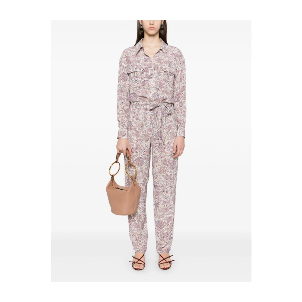 Isabel Marant Étoile Beige Broek Verhoog Garderobe Stijlvol Statement Beige Dames