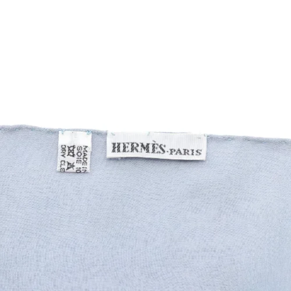 Hermès Vintage Pre-owned Silk scarves Blue Dames
