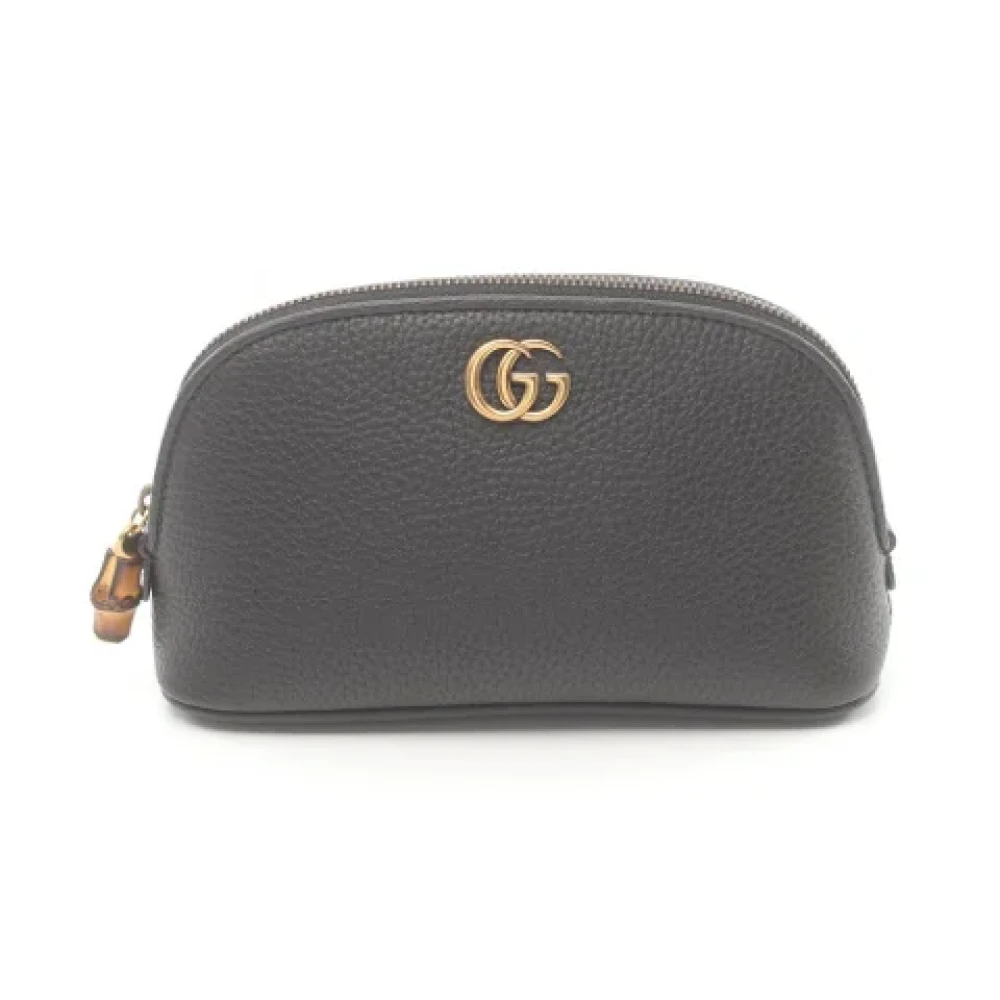 Gucci Vintage Pre-owned Leather pouches Black Dames