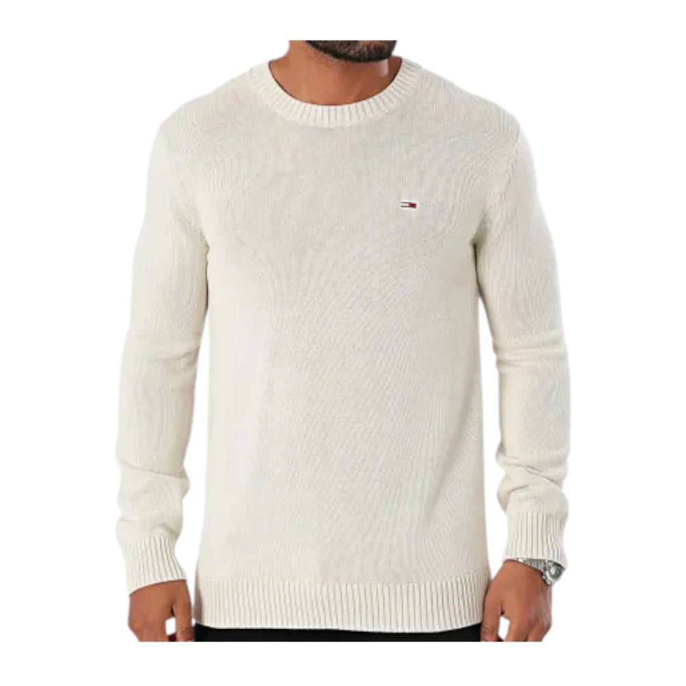 Tommy Jeans Trui met ronde hals White Heren