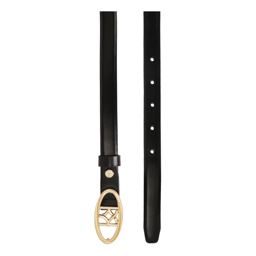 Kazar Elegant zwart riem met ovaal gesp Black Dames