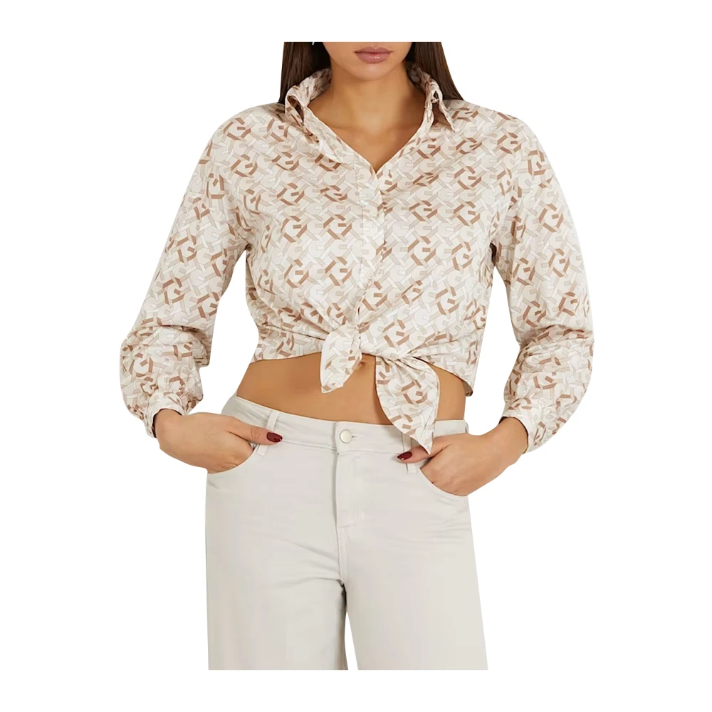 Guess Beige Strik Shirt Beige Dames