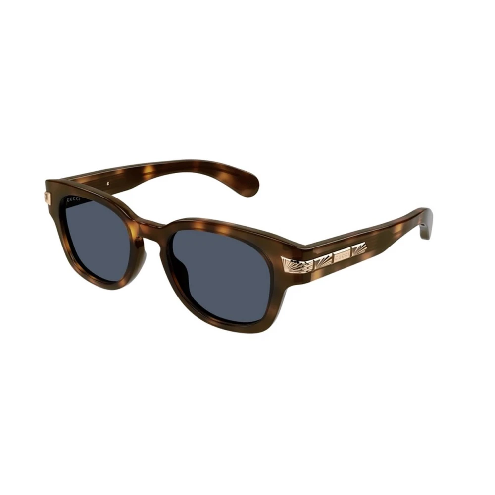 Havana Frame Blue Lens Solbriller