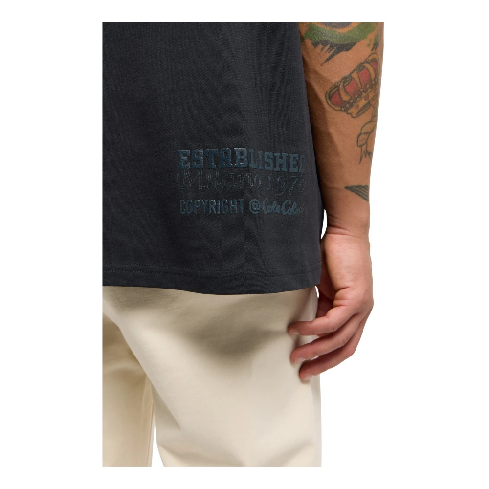 carlo colucci Premium Familie Oversize T-Shirt Black Heren