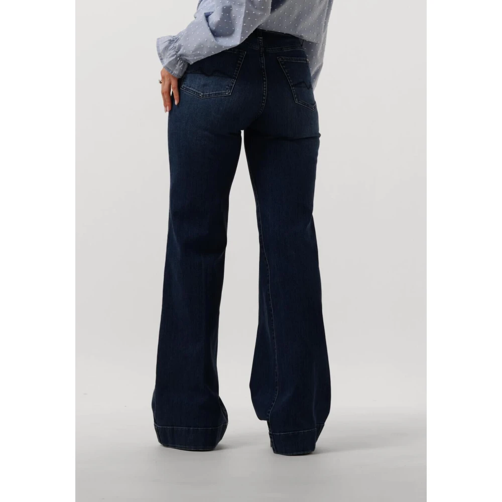 7 For All Mankind Jeans Flare Pre-owned Blue Dames