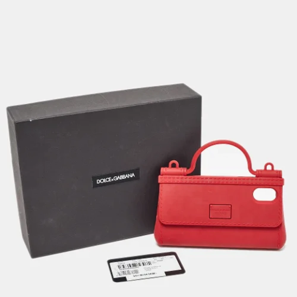 Dolce & Gabbana Pre-owned Rubber handbags Red Dames