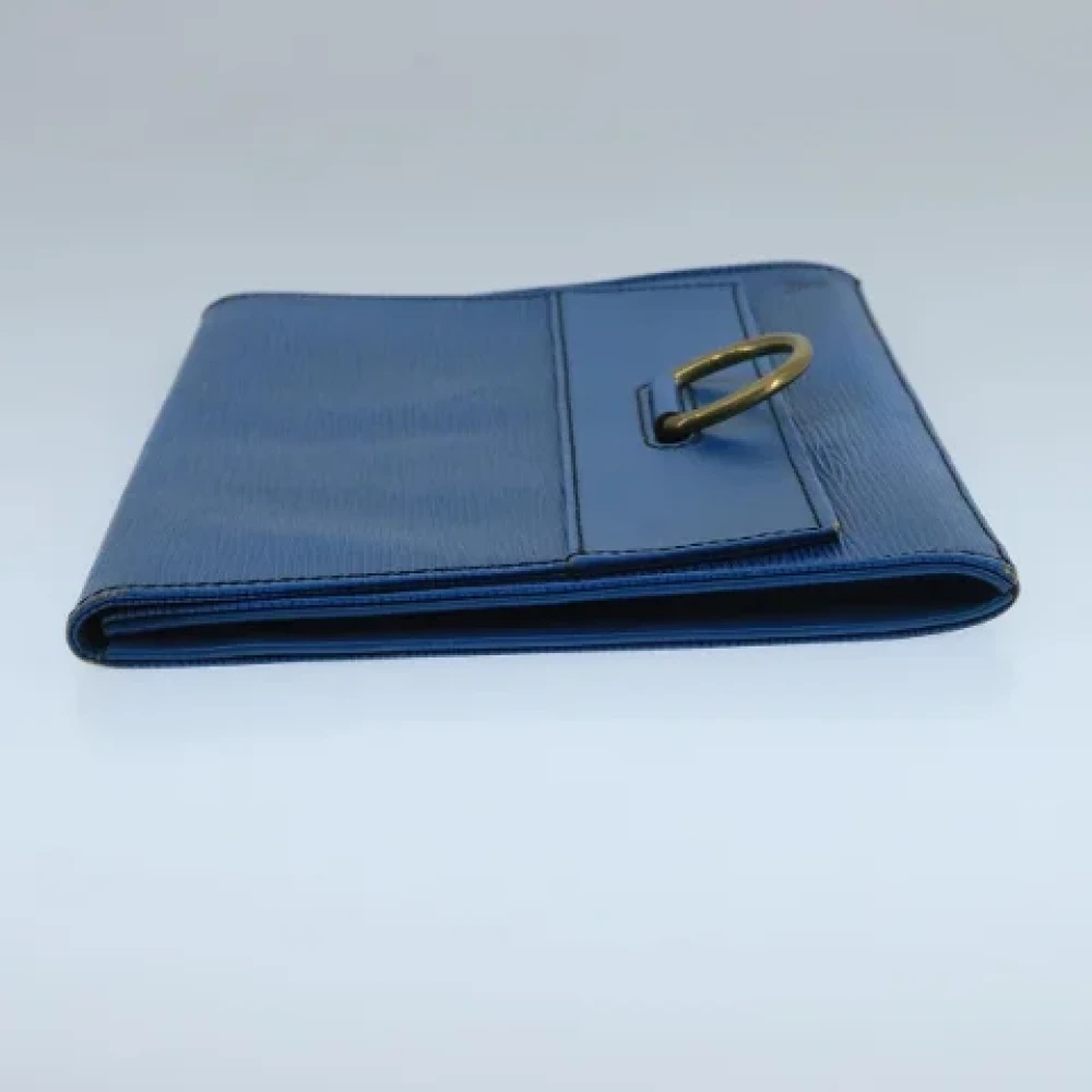 Louis Vuitton Vintage Pre-owned Leather clutches Blue Dames