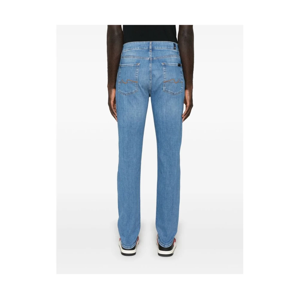 7 For All Mankind Slim Fit Jeans Blue Heren