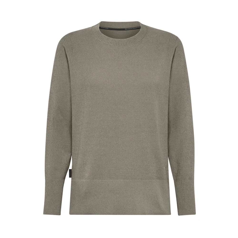 RRD Velvet Vent Ronde Gebreide Trui Gray Dames