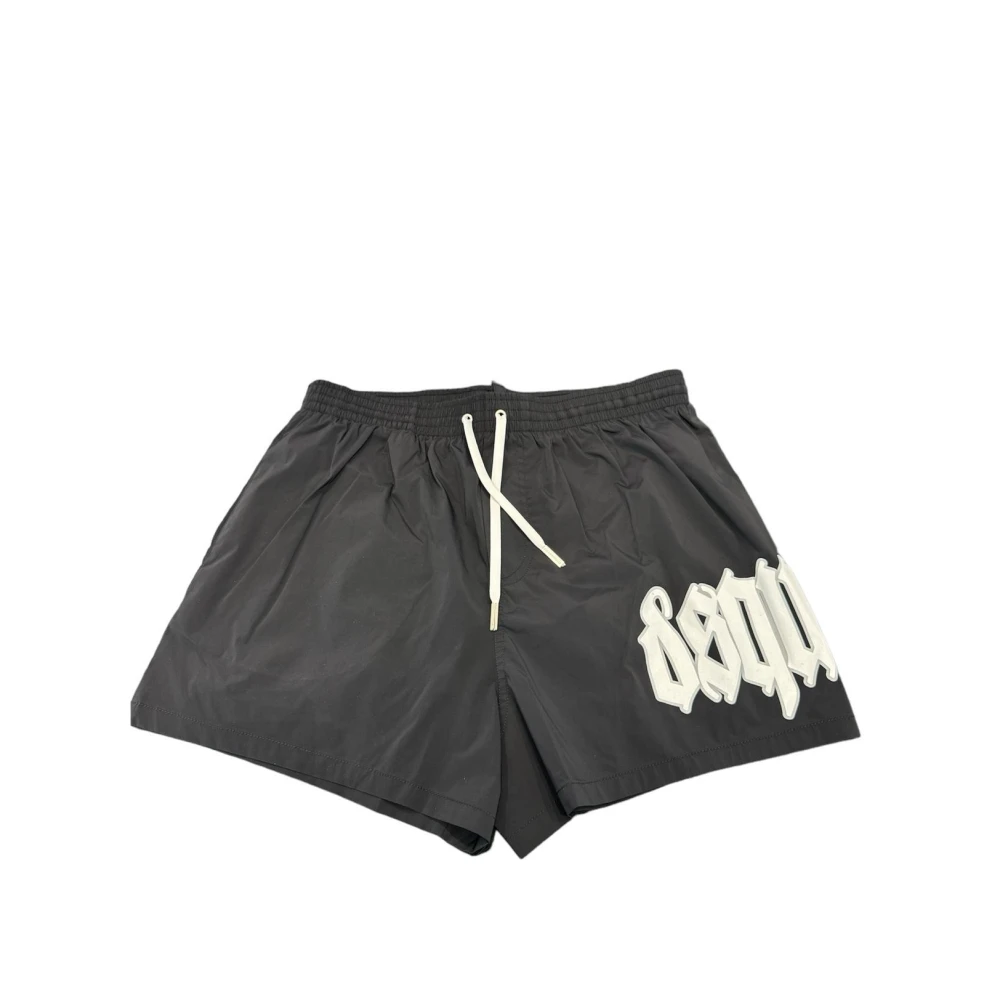 Dsquared2 Zwart Zeekleding Boxer Midi Black Heren