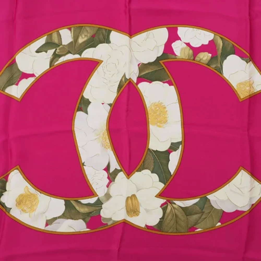 Chanel Vintage Pre-owned Silk scarves Pink Dames
