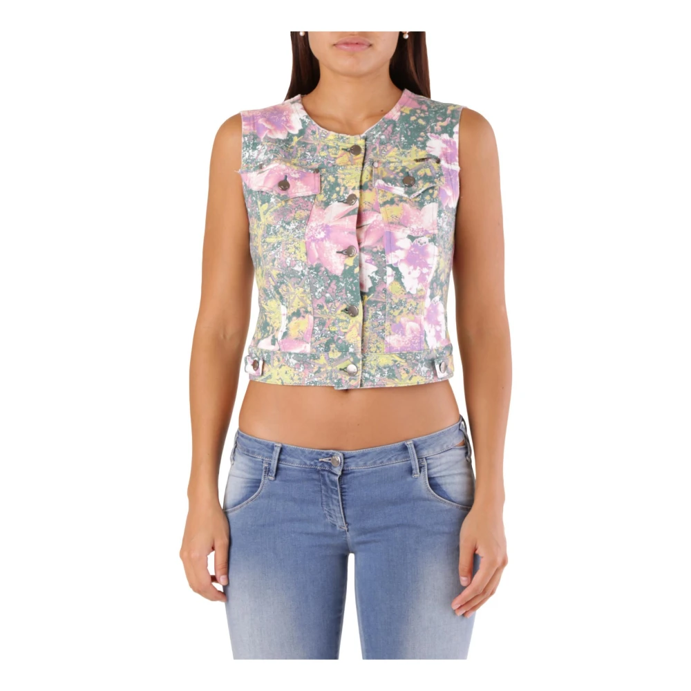 MET Bloemen Mouwloze Gilet Pink Dames