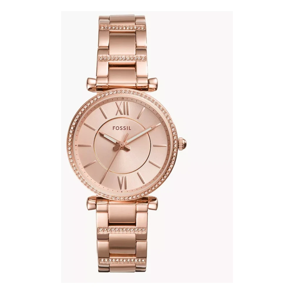 Fossil Rosa Orologio Da Polso, Carlie, (Orologio Analogico, 35 Mm) - Immagine 2