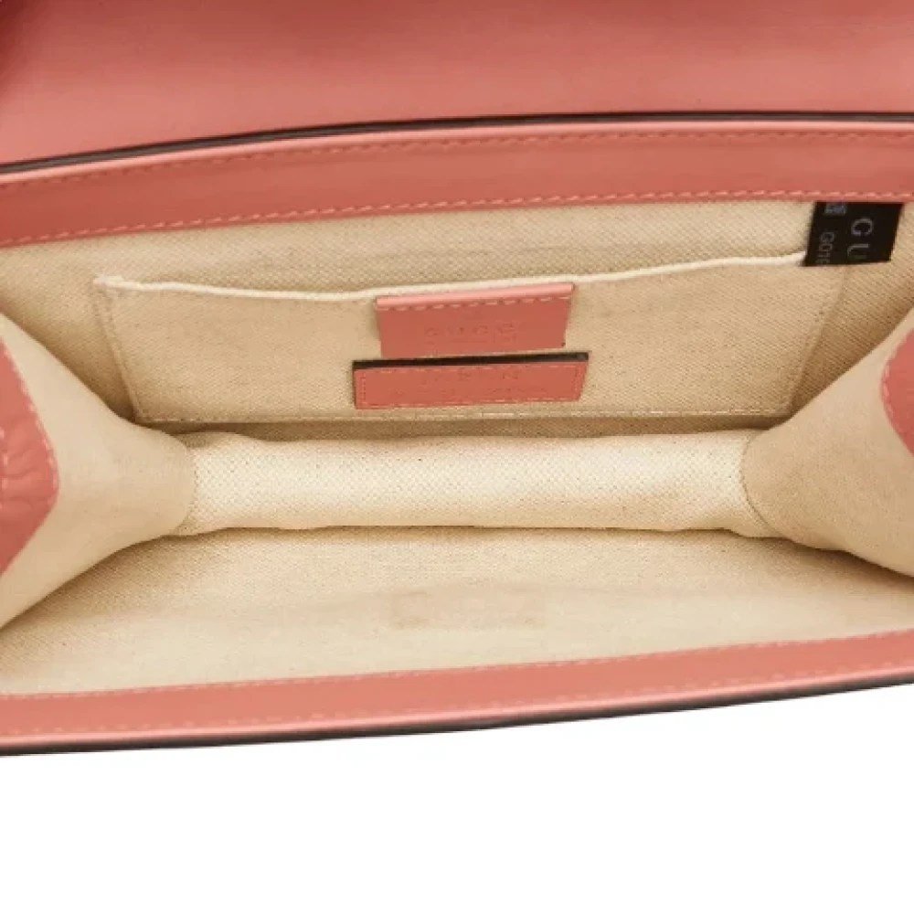 Gucci Vintage Pre-owned Leather crossbody-bags Pink Dames