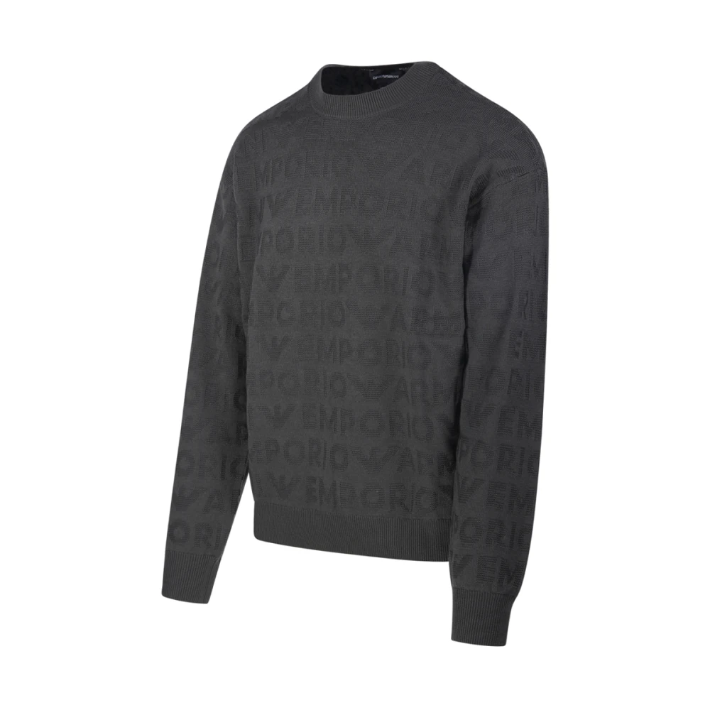 Emporio Armani Chimera Ronde Hals Pullover Gray Heren