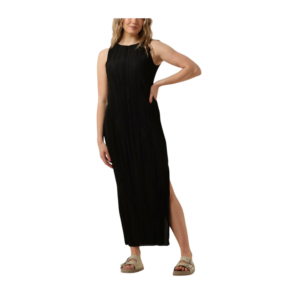 Envii Zwarte Maxi Jurk Encomo Sl Jurk Black Dames