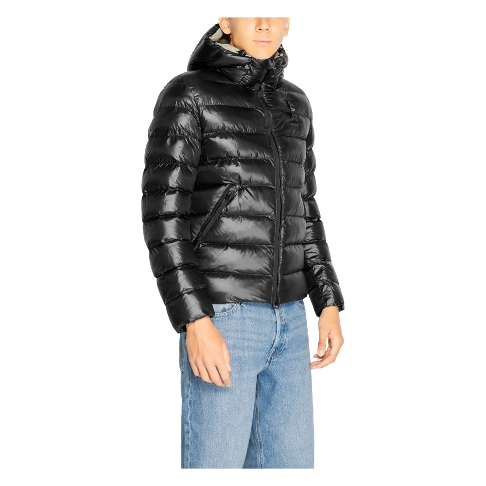 Blauer Zwarte Rits Jas Heren Herfst Winter Black Heren