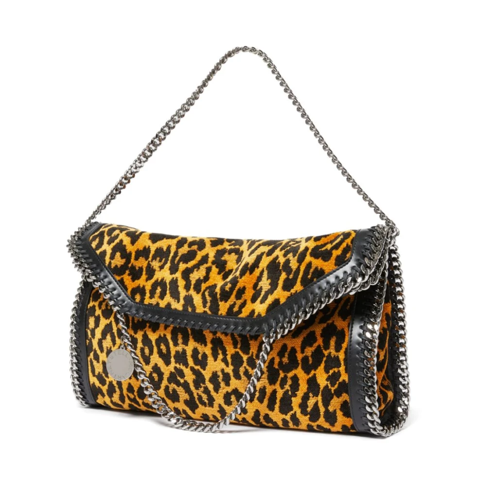 Stella Mccartney Bruine Luipaard Ketting Schoudertas Brown Dames