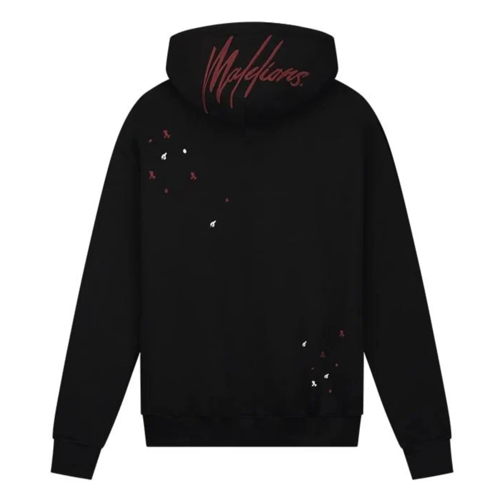 Malelions Zwarte hoodie Mm1-Aw24-15 Herenlions Black Heren