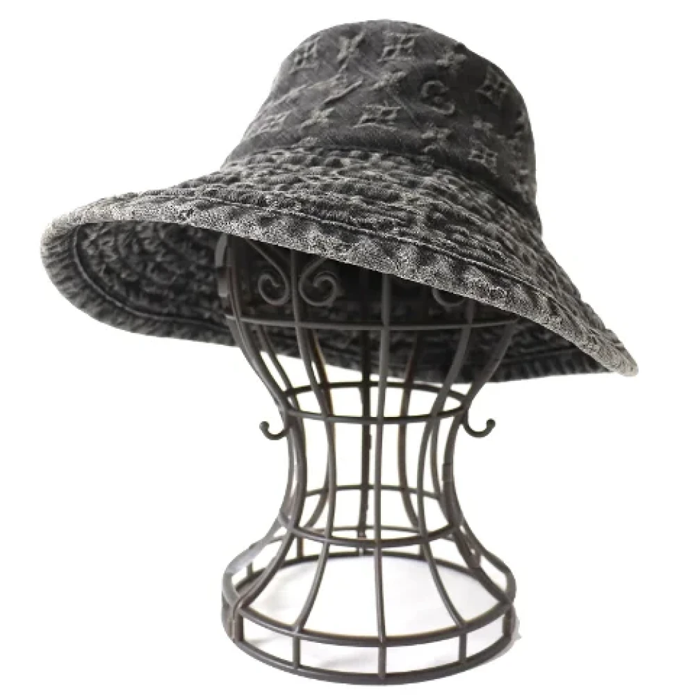 Louis Vuitton Vintage Pre-owned Cotton hats Black Dames