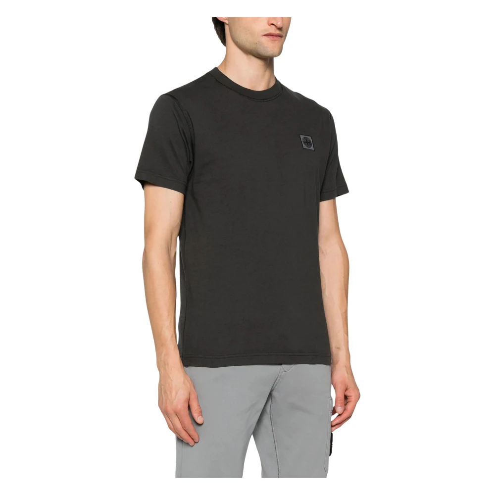 Stone Island Men's Gray Compass Patch T-Shirt - T-Shirts - Xl - Tops
