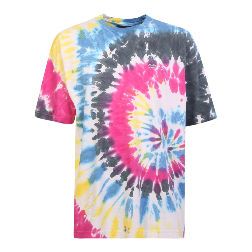 Mauna Kea Blauw Tie Dye Logo T-Shirt Multicolor Heren