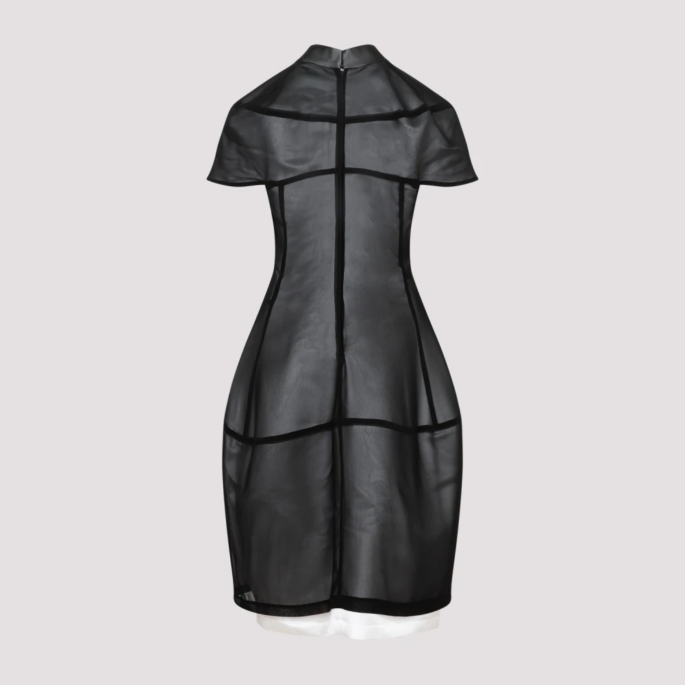 Comme des Garçons Zwarte Mini Jurk Aw23 Black Dames