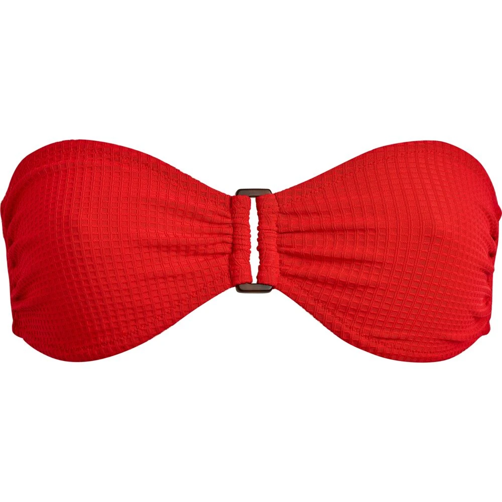 Vilebrequin Jacquard Bandeau Bikini Top met Ring Red Dames